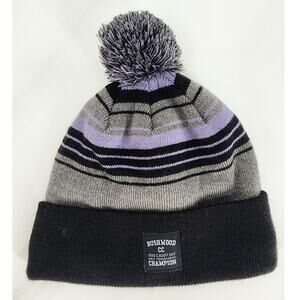 Travis Matthew Mens Bushwood CC Doggy Paddle Beanie Black Purple Ski Cap Hat